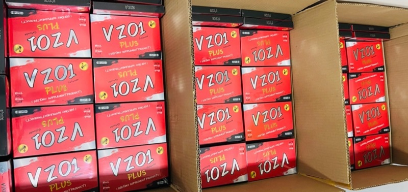 กล่องผลิตภัณฑ์ VZO1 PLUS บรรจุลงลังพร้อมส่งลูกค้า